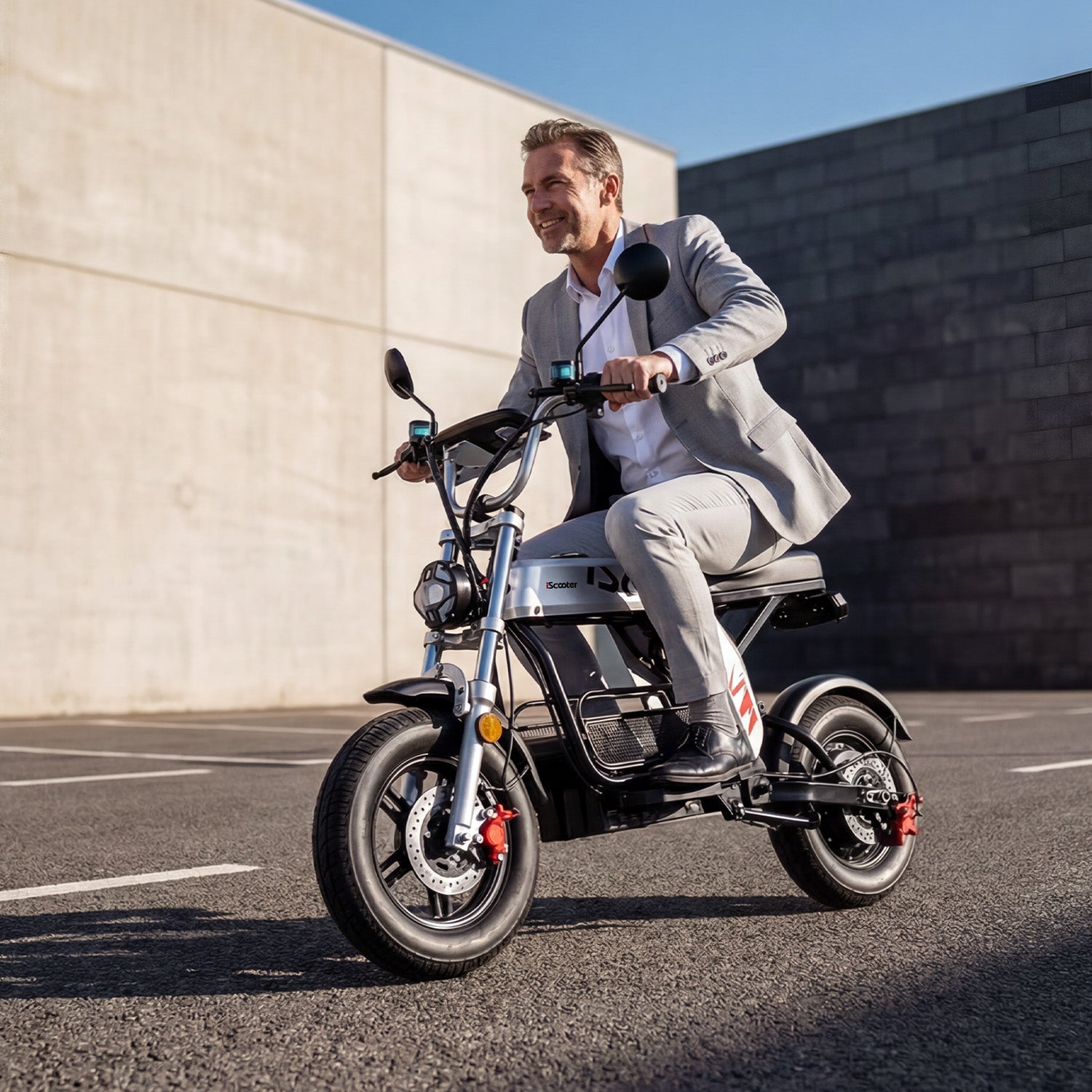 iScooter DX5Pro Electric Bike with Seat & Large Basket