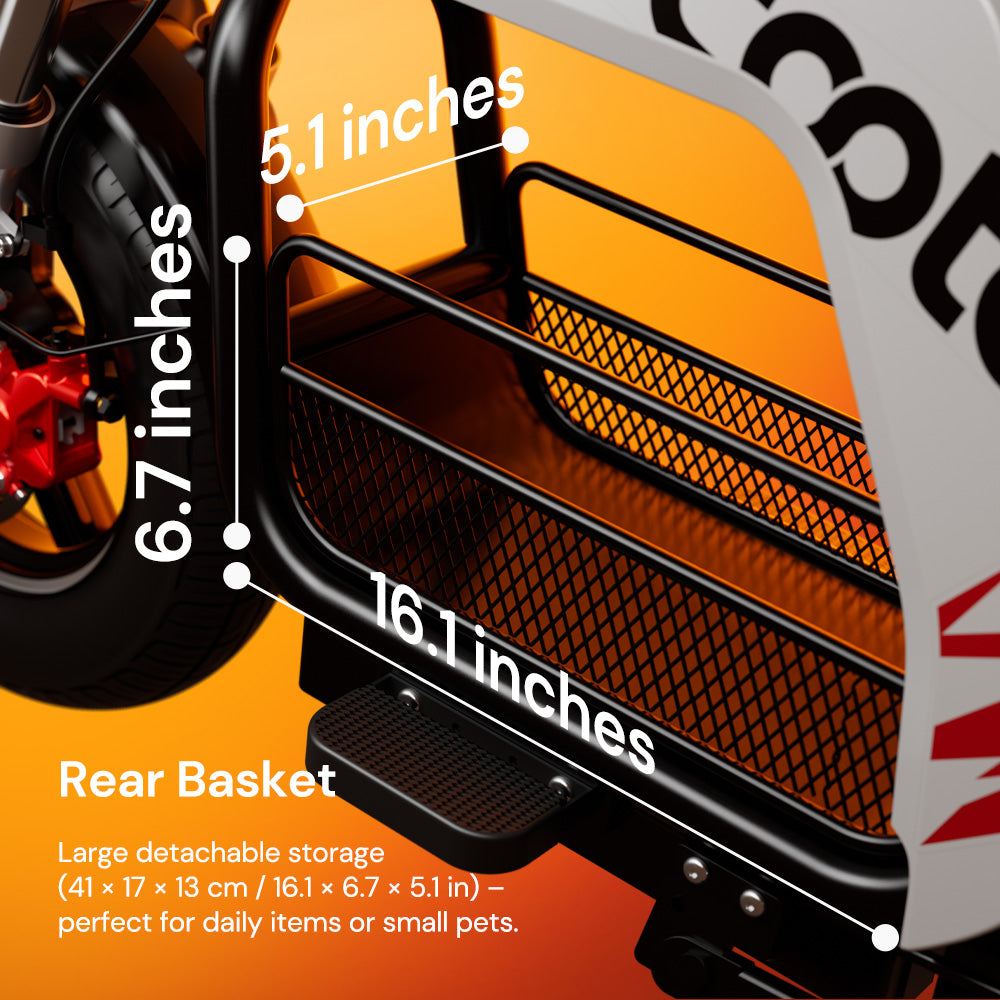iScooter DX5Pro Electric Bike with Seat & Large Basket
