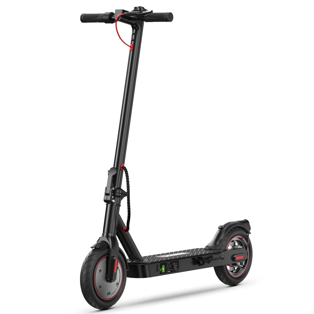 Black electric scooter on a white background