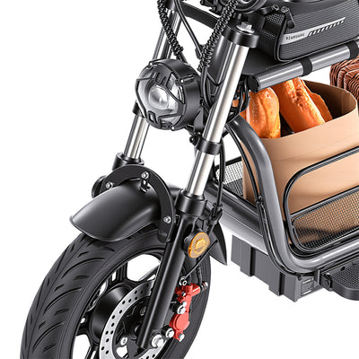 iScooter DX5 Electric Bike with Seat & Large Basket