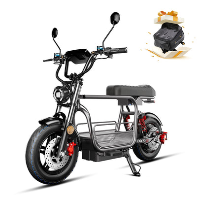 iScooter DX5 Electric Bike with Seat & Large Basket