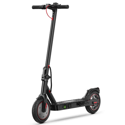 Black electric scooter on a white background