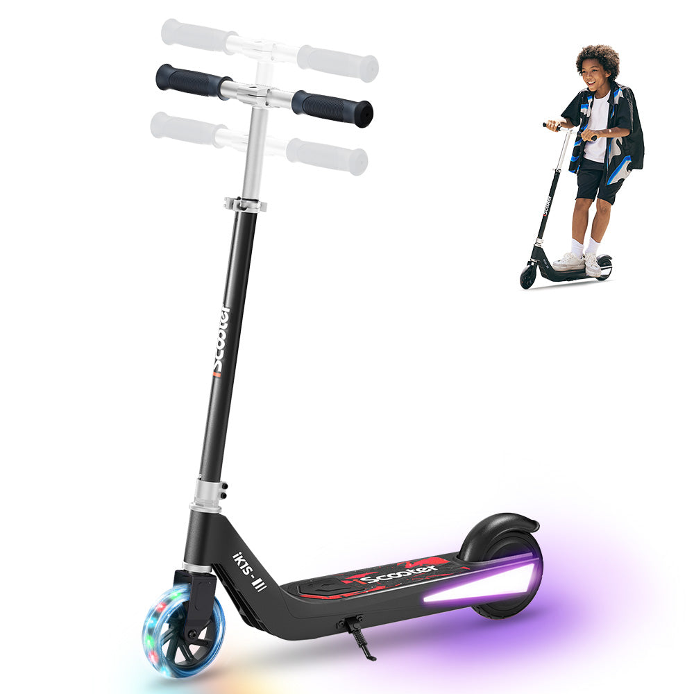 iScooter iK1S Kids Electric Scooter with Colorful Flashing Wheels