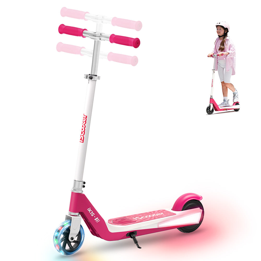 iScooter iK1S Kids Electric Scooter with Colorful Flashing Wheels