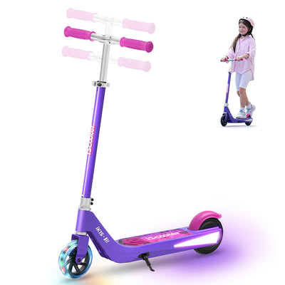 iScooter iK1S Kids Electric Scooter with Colorful Flashing Wheels