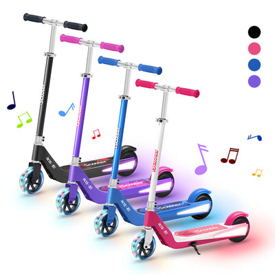 iScooter iK1S Kids Electric Scooter with Colorful Flashing Wheels