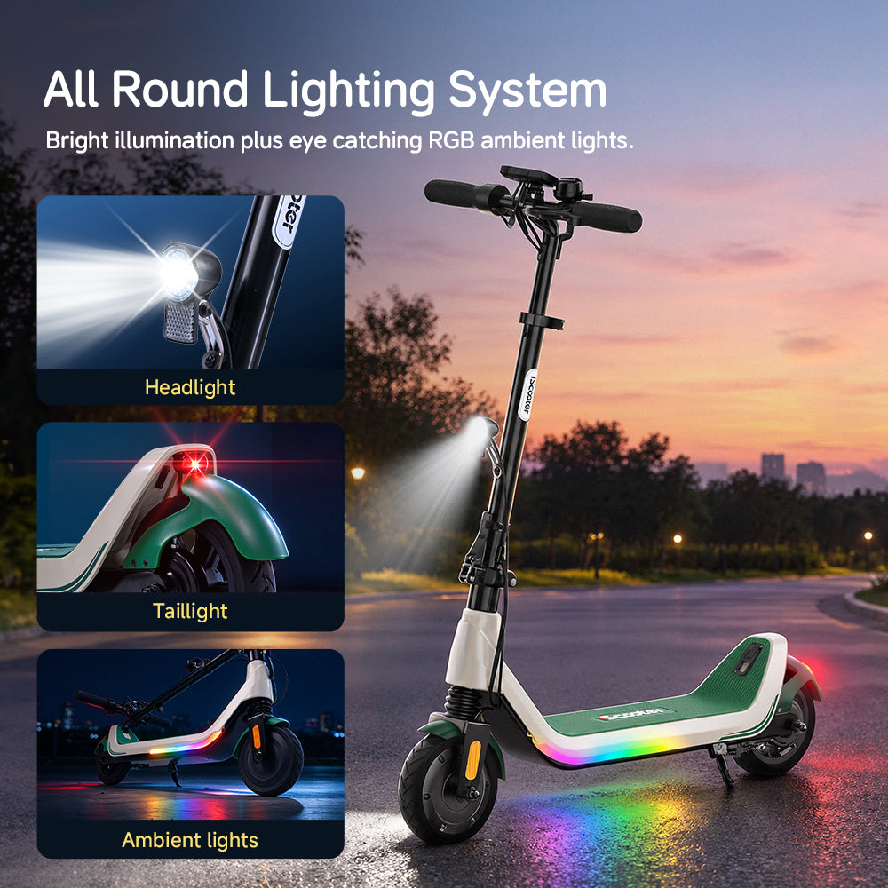 iScooter iK5 Kids Electric Scooter with Foldable & Front Spring Suspension