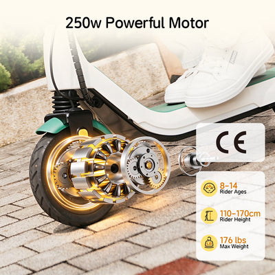 iScooter iK5 Kids Electric Scooter with Foldable & Front Spring Suspension