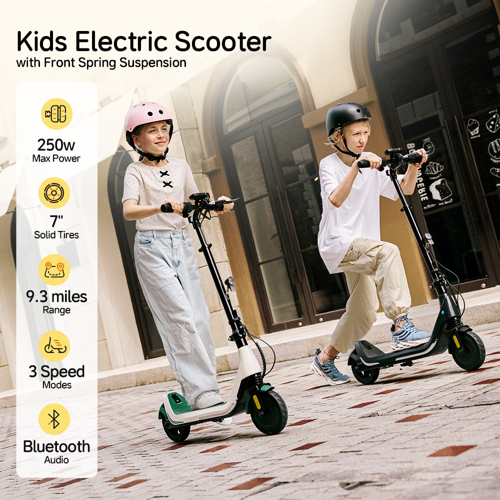 iScooter iK5 Kids Electric Scooter with Foldable & Front Spring Suspension