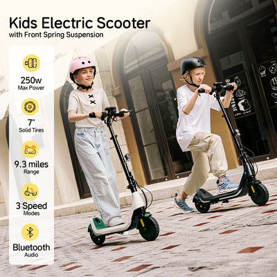 iScooter iK5 Kids Electric Scooter with Foldable & Front Spring Suspension