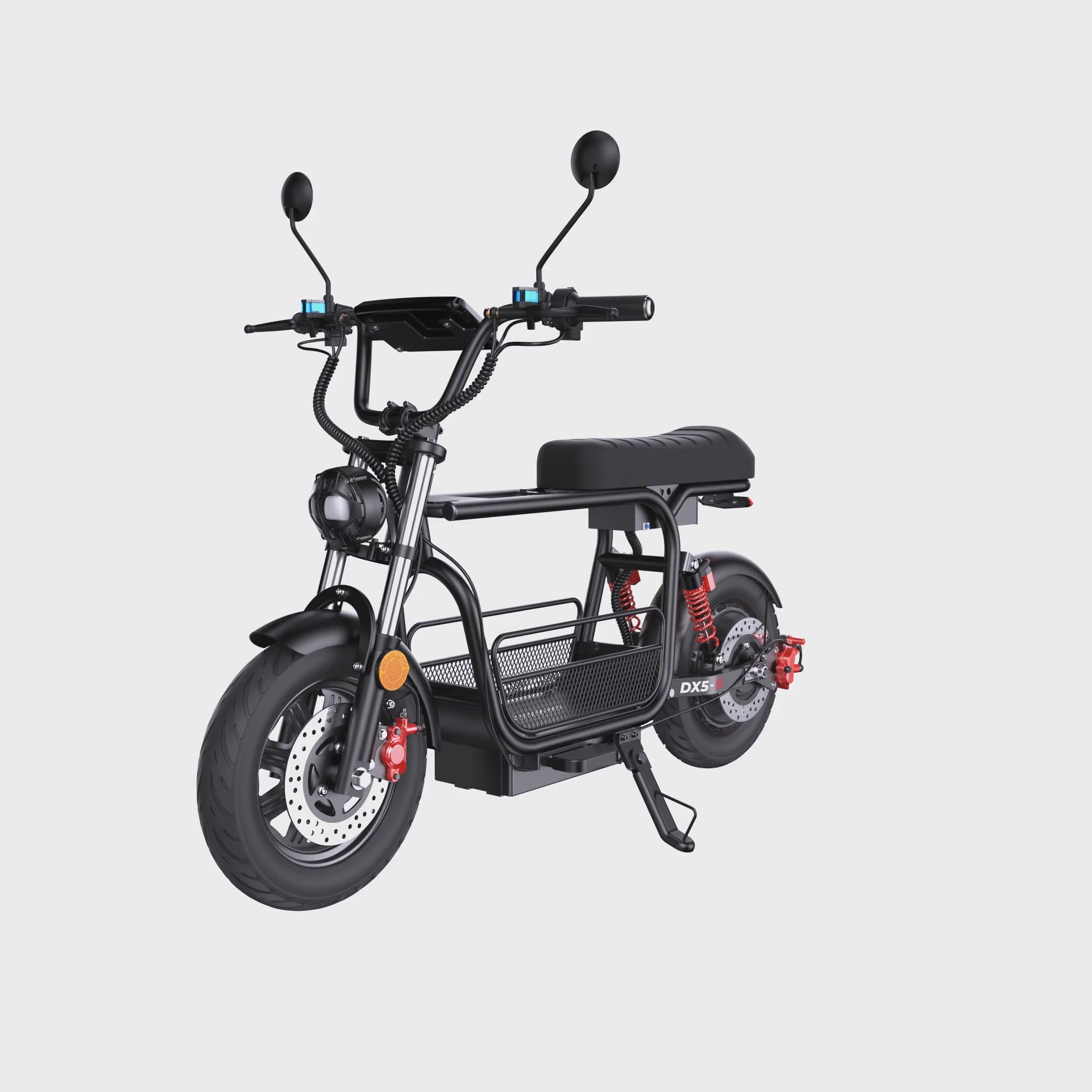 iScooter DX5 Electric Bike with Seat & Large Basket